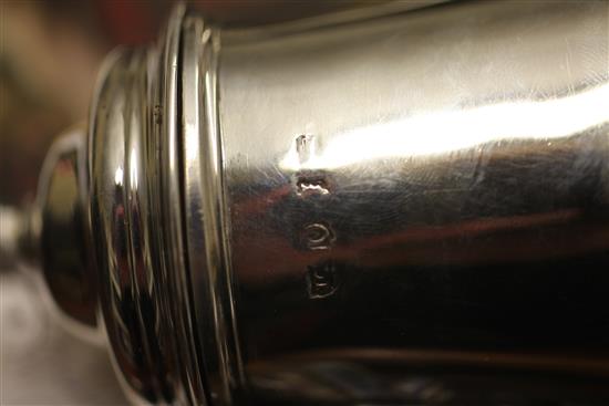 A George II silver coffee pot, gross 26 oz.